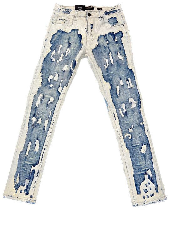 Dazed premium beige & blue jeans