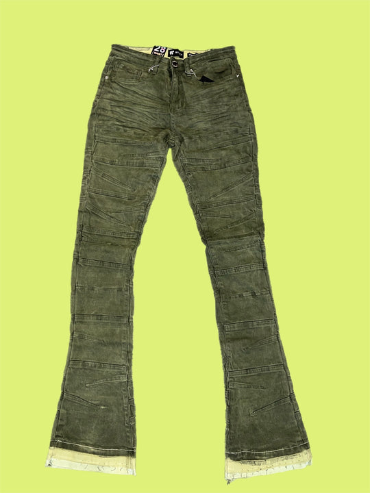 Deep Forest Stacked Pants (Olive)