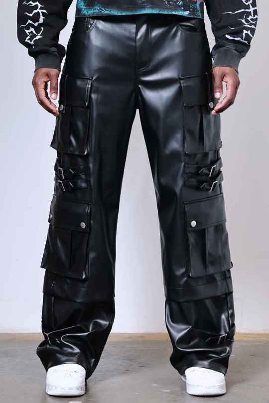 PU Y2K UTILITY CARGO PANTS