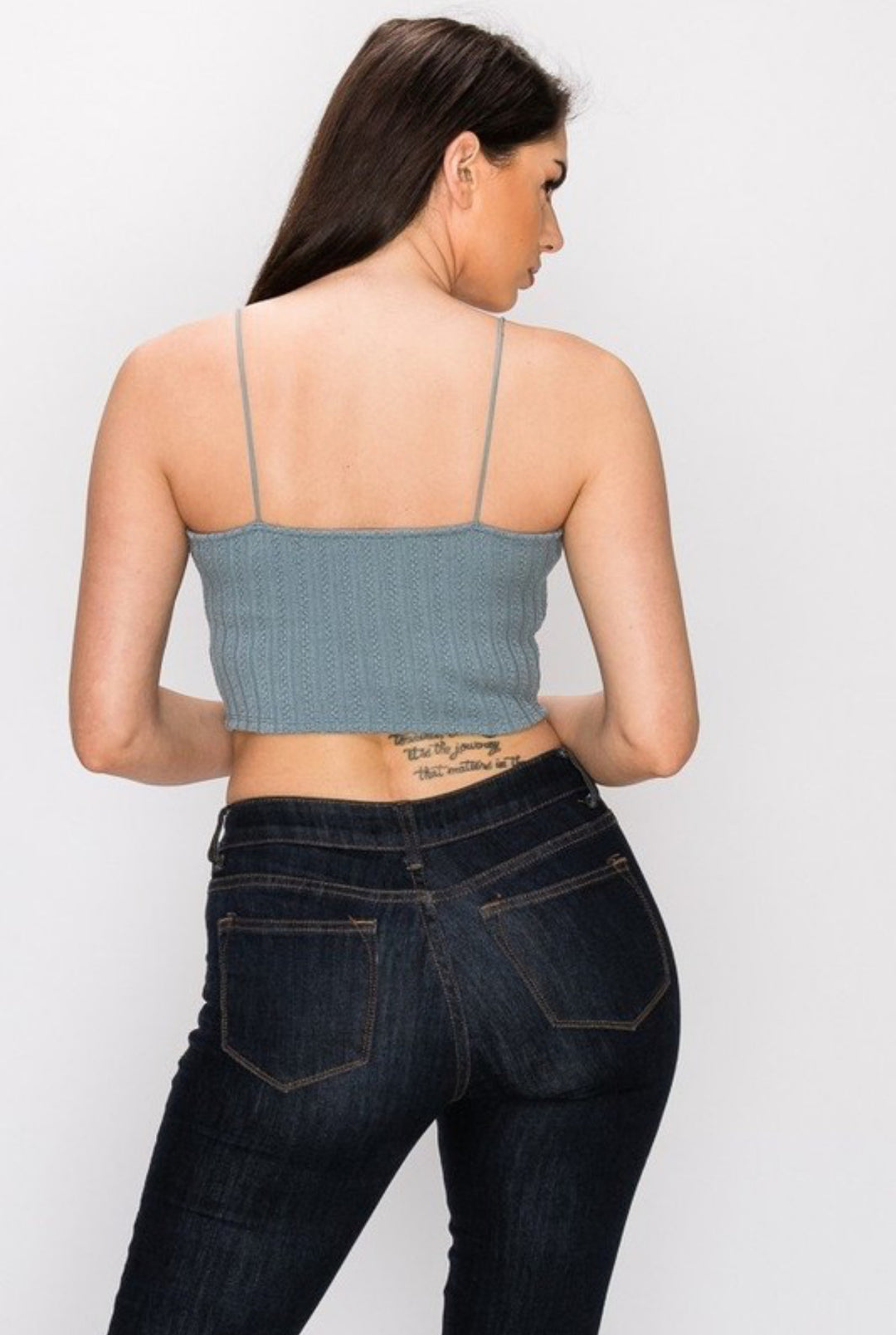 Knitted Spaghetti Strap Crop Top