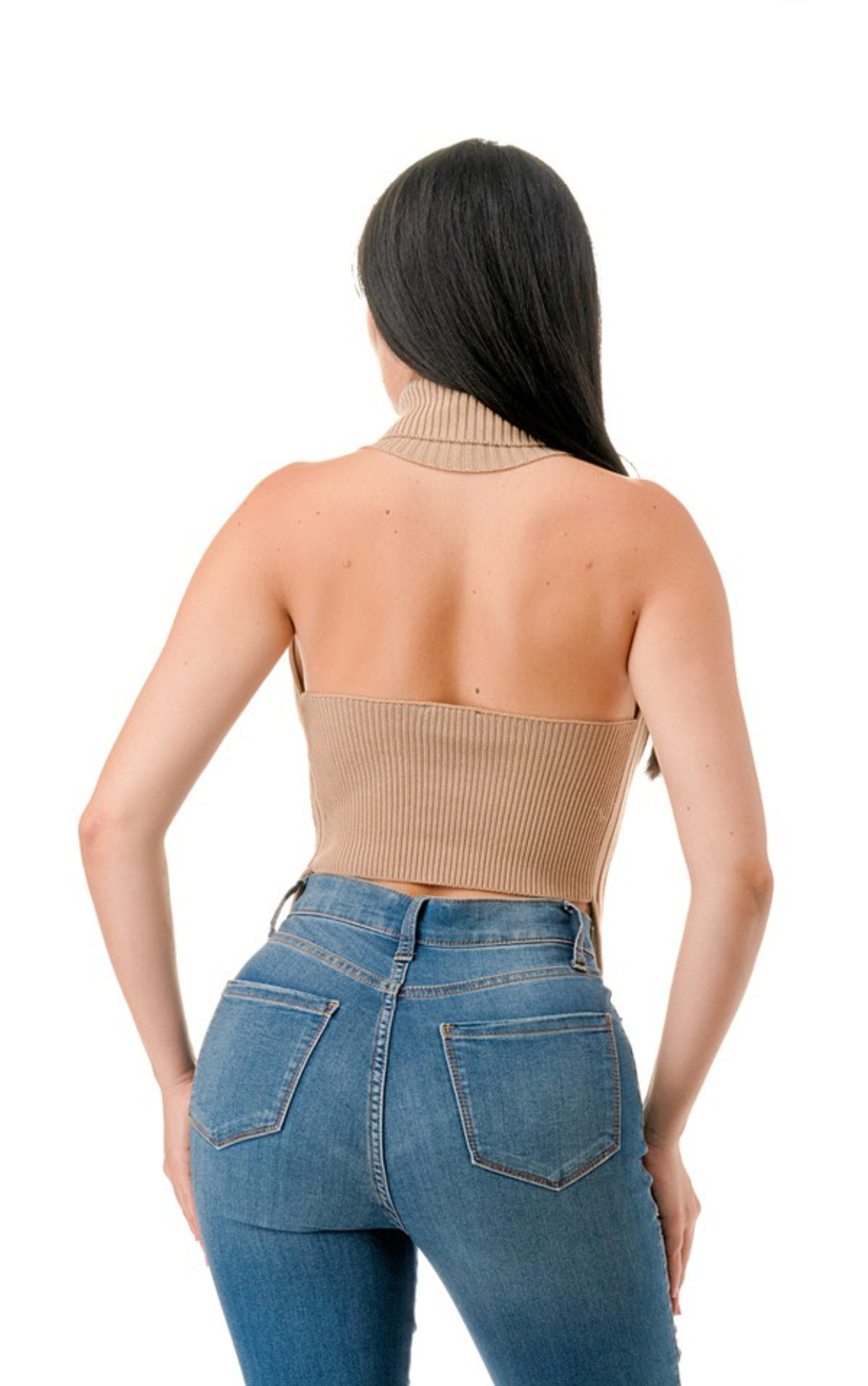 Turtle Neck Open O-Ring Top