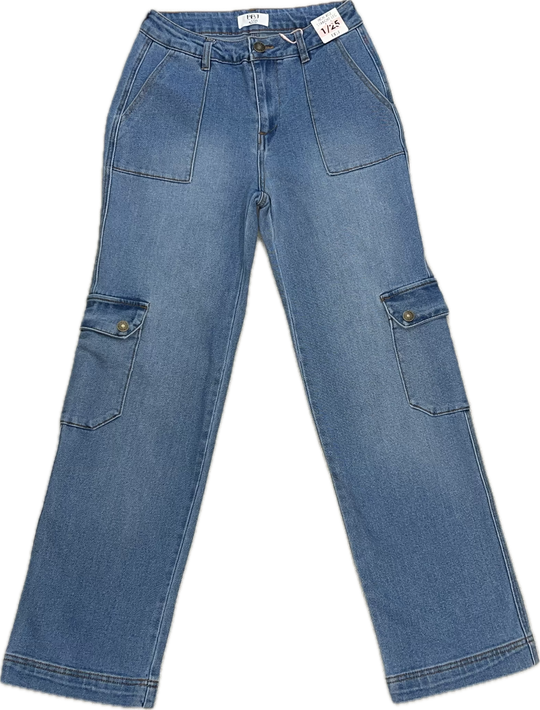 Straight Leg Cargo Jeans