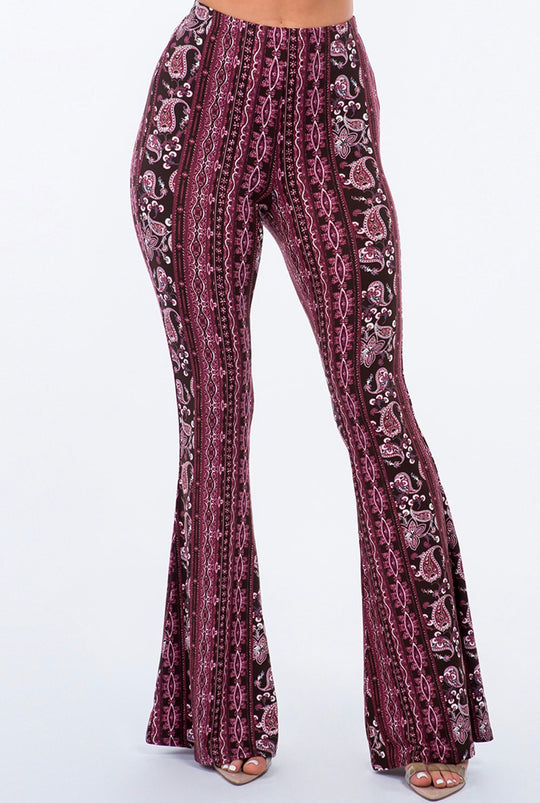 Boho Bandanna Flare Pants