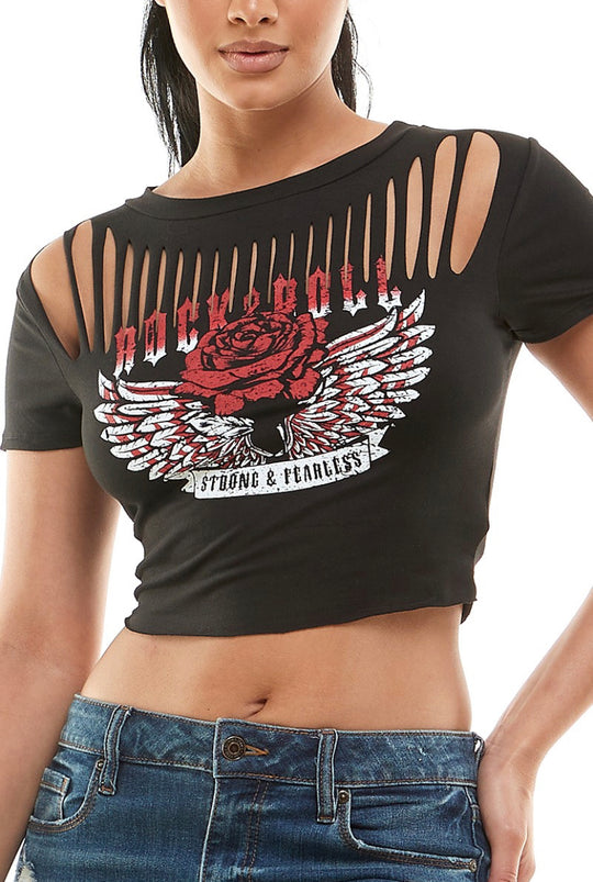 Strong & Fearless Laser Cut Top