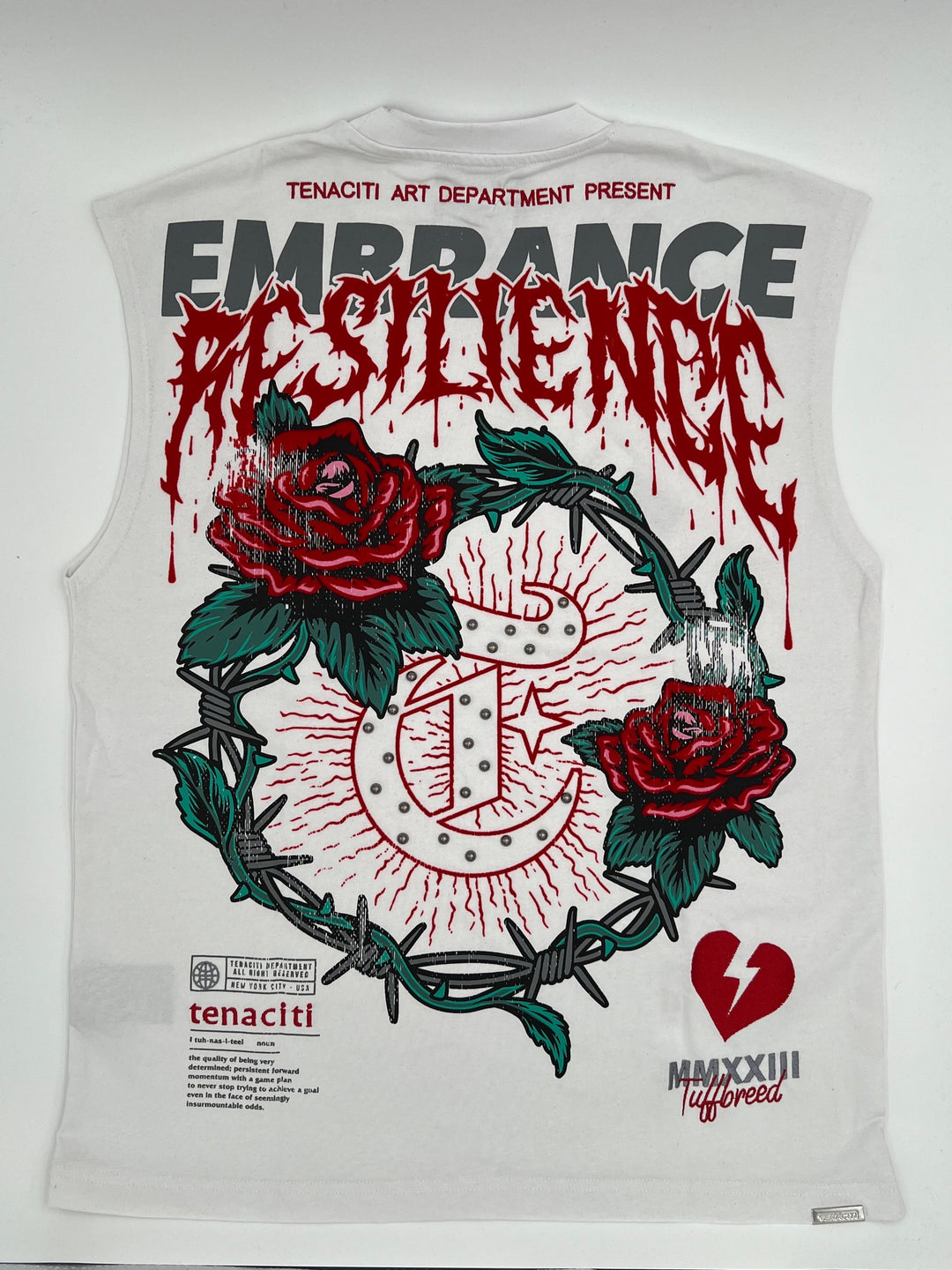 Embrace resilience oversize sleeveless shirt