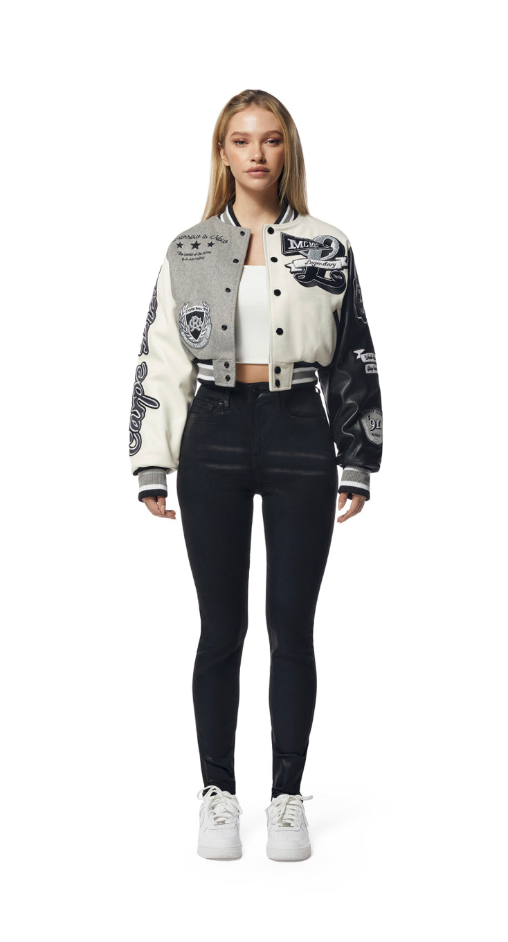 Fearless Crop Top Varsity Jacket