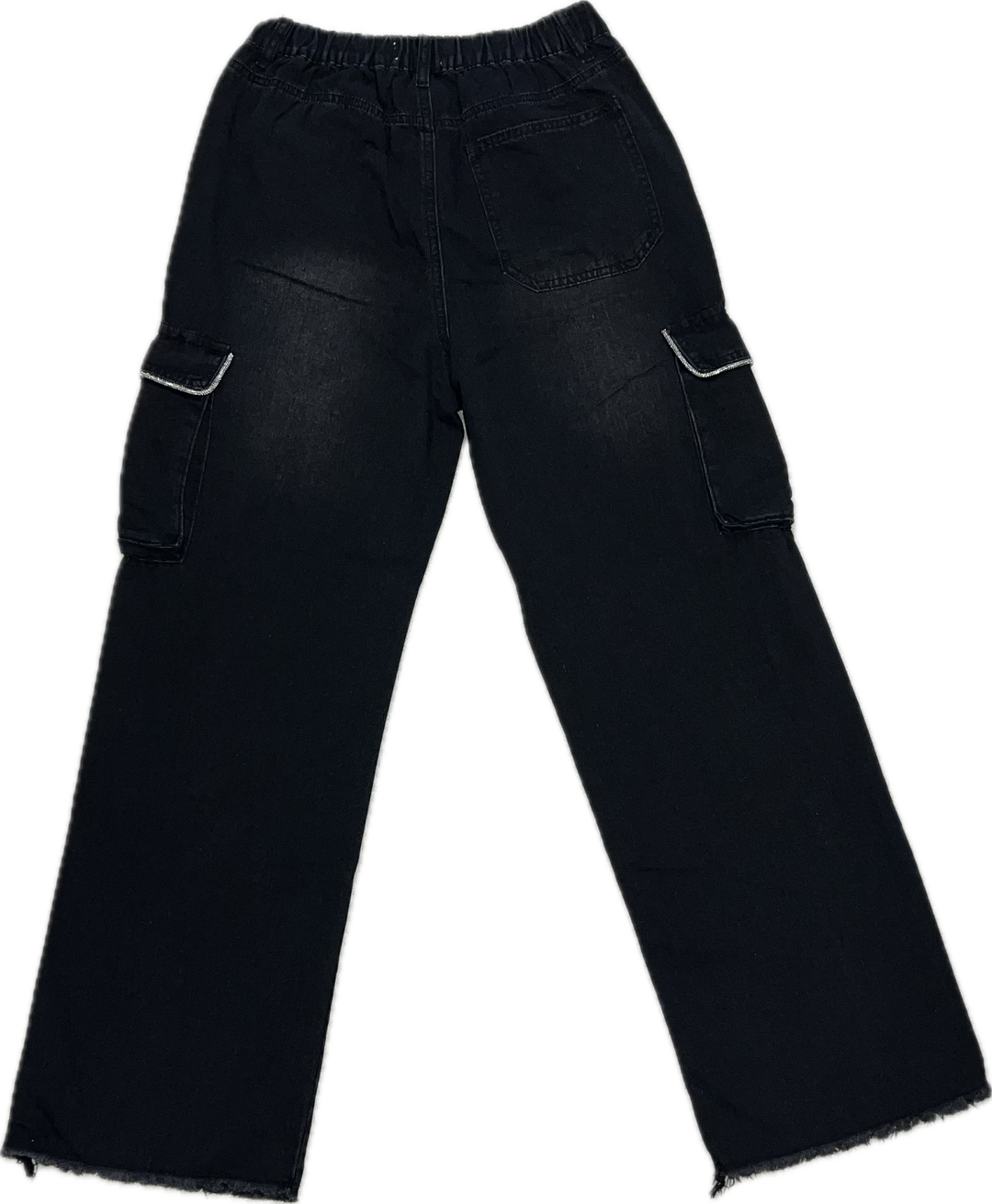 Rhinestone Trim Cargo Pants