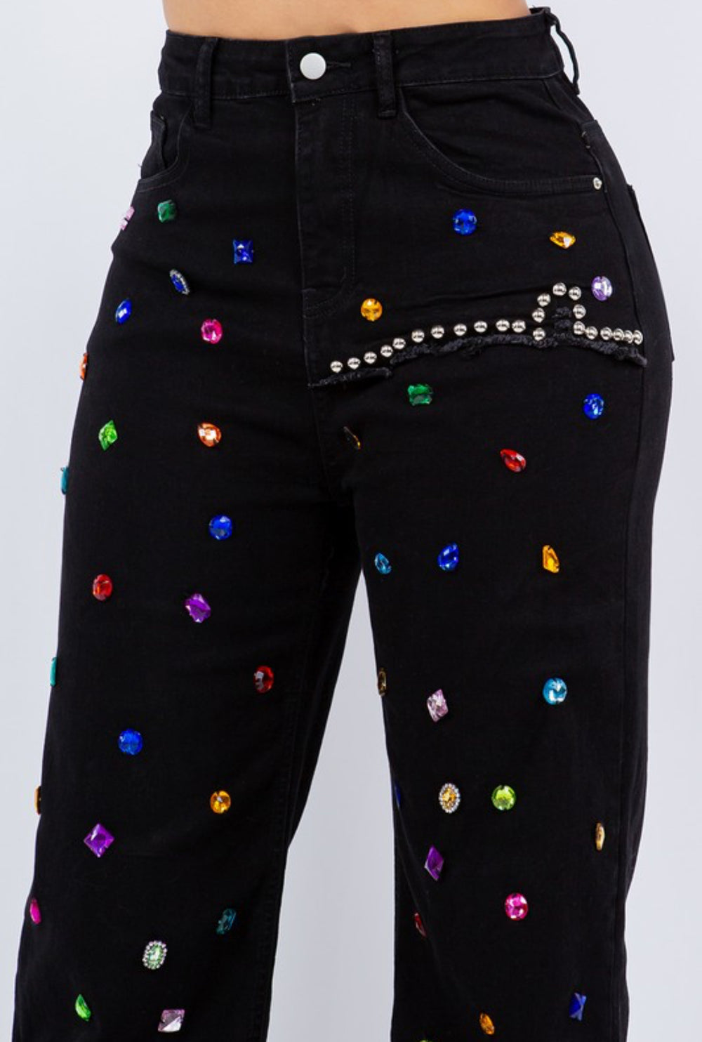 Embellished Denim Jeans