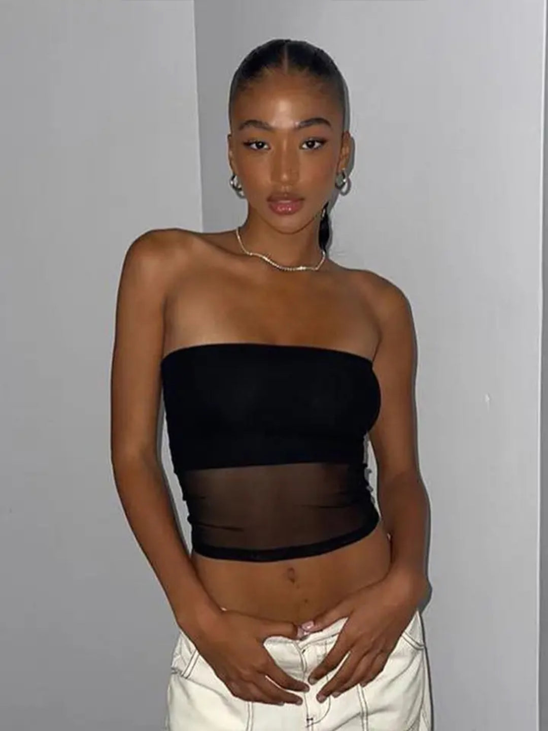 Half Lace Tube Top Just Imagine Half Lace Tube Top Just Imagine