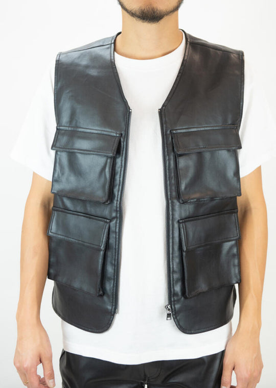 Faux Leather Vest (Multiple Colors)