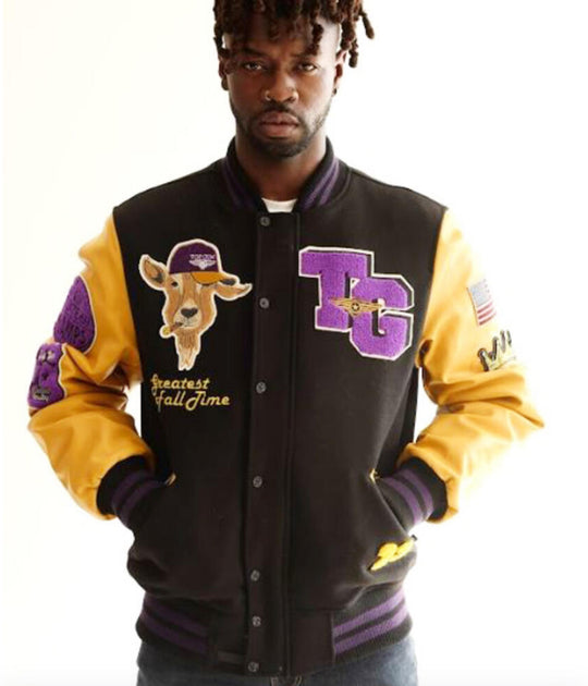 TOP GUN "THE GOAT" VARSITY JACKET BIG MAN SIZES (Multiple Colors)