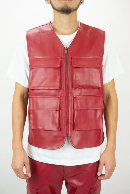 Faux Leather Vest (Multiple Colors)