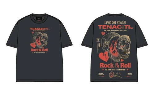 Skull face Rock & Roll Oversized T-shirt