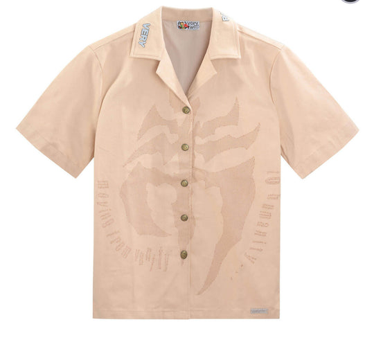 Cyber Sigil Embossed Button Up Shirt