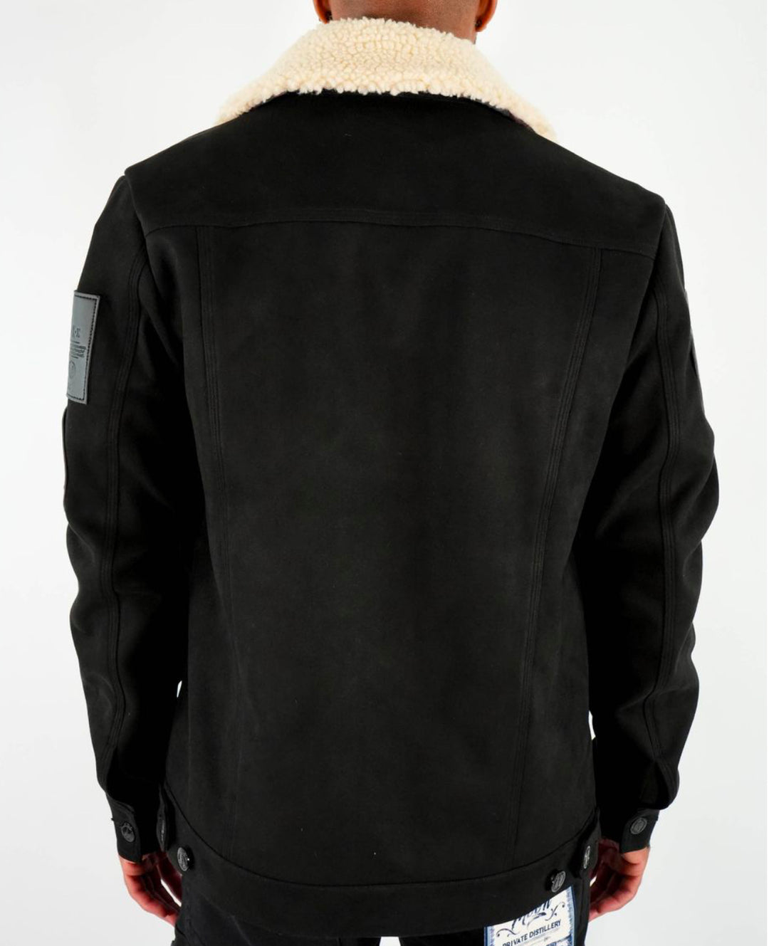 Polar freeze black suede jacket