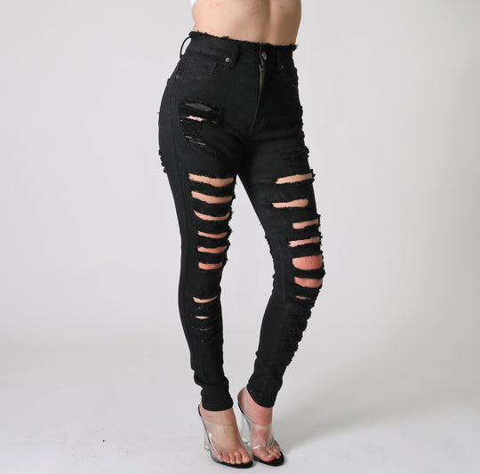 High Preformance Strech Black Jeans