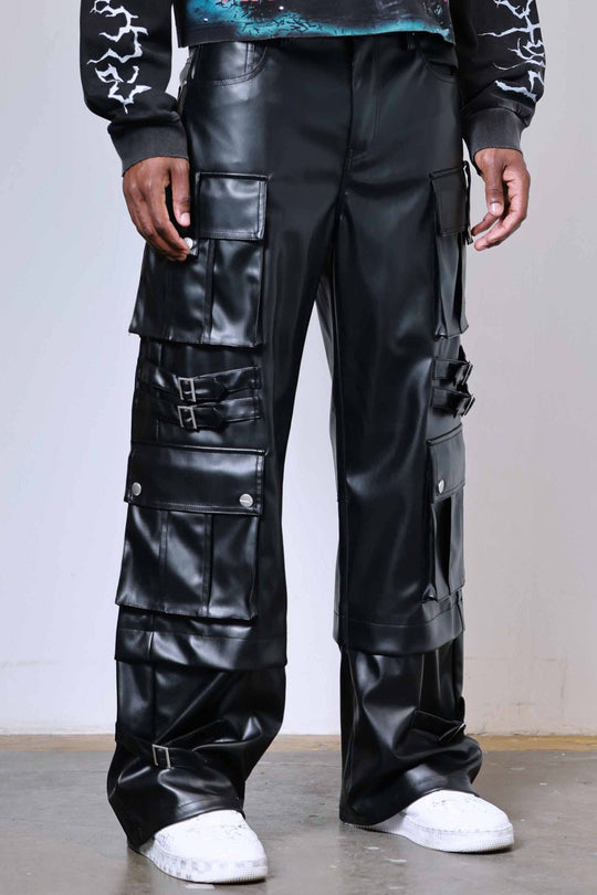 PU Y2K UTILITY CARGO PANTS