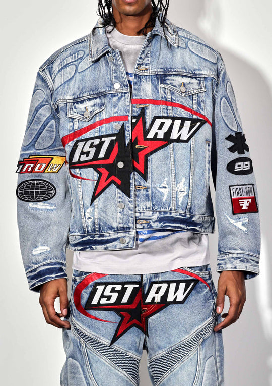 FAST LIFE WASHED DENIM JACKET
