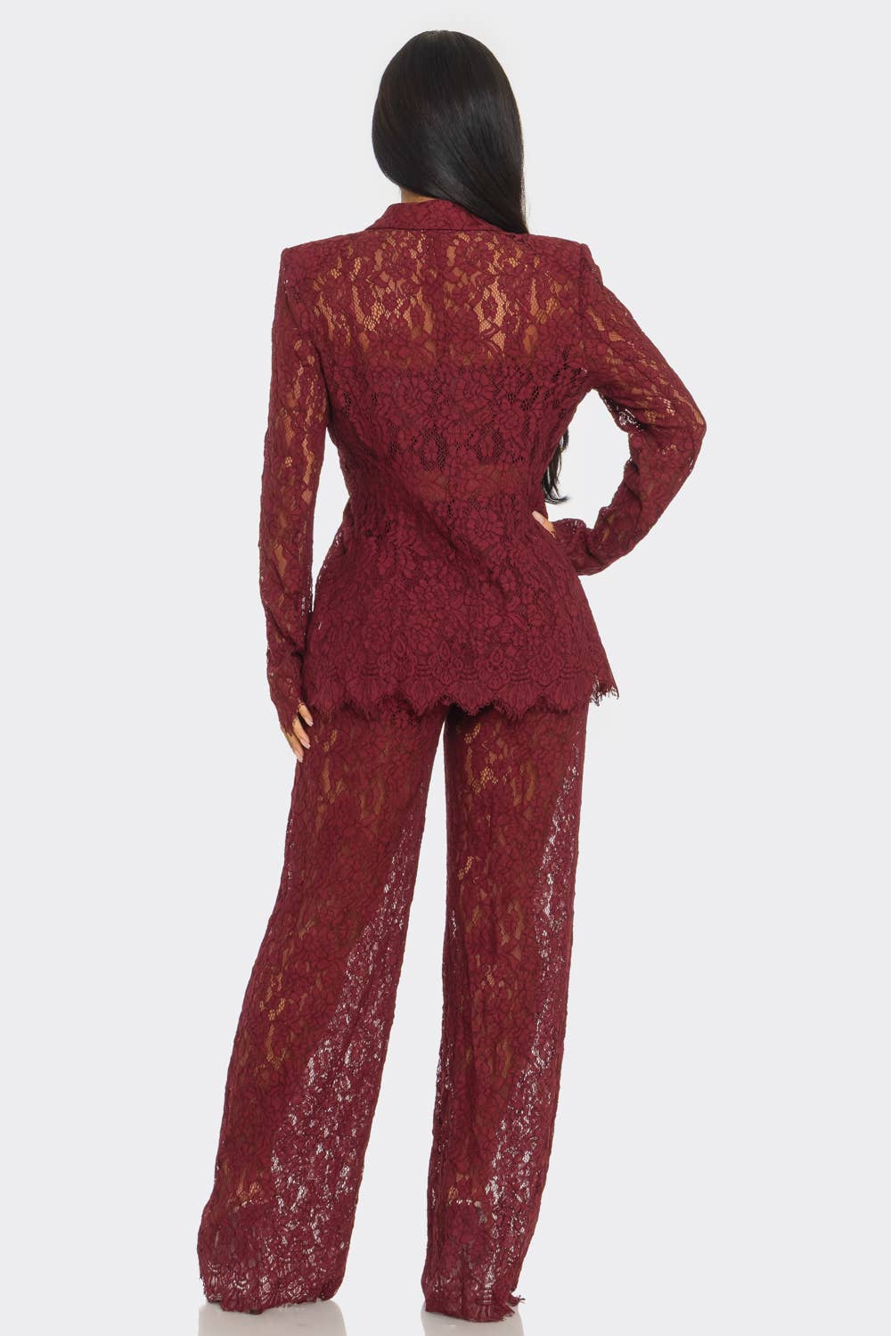 3PCS LACE BLAZER SET