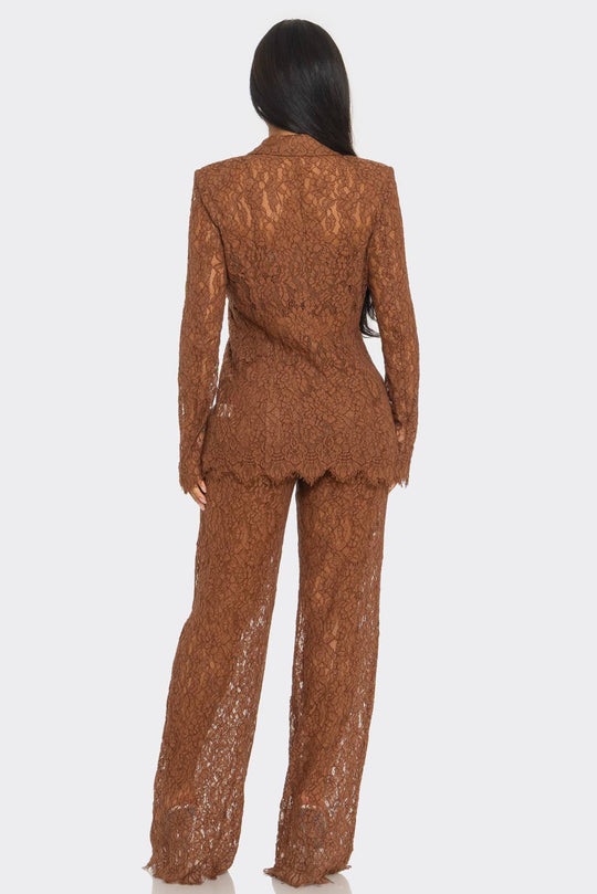 3PCS LACE BLAZER SET