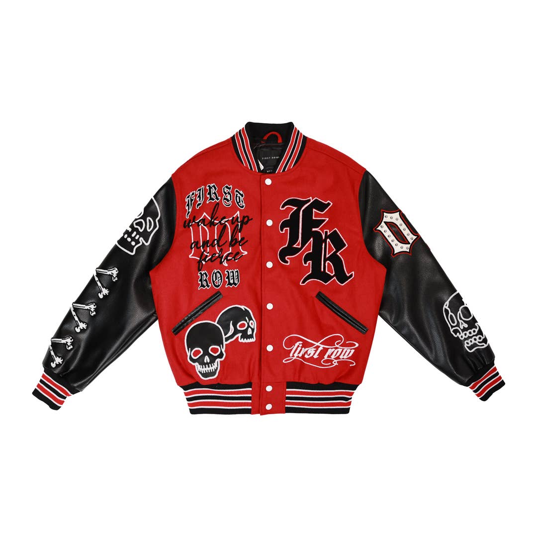 WAKE UP AND BE FIERCE VARSITY JACKET