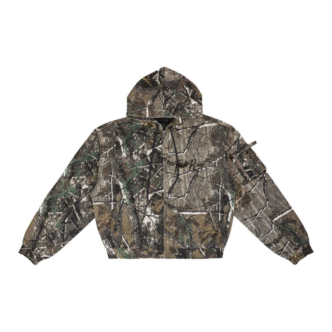 ALLOVER STUD HOOD JACKET