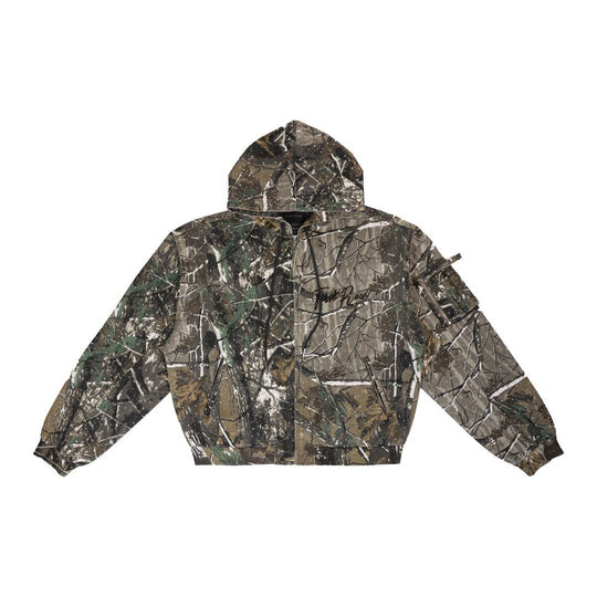 ALLOVER STUD HOOD JACKET