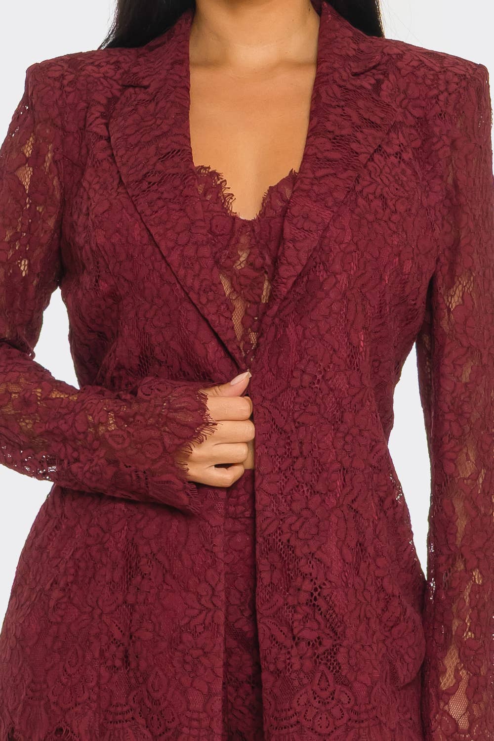 3PCS LACE BLAZER SET