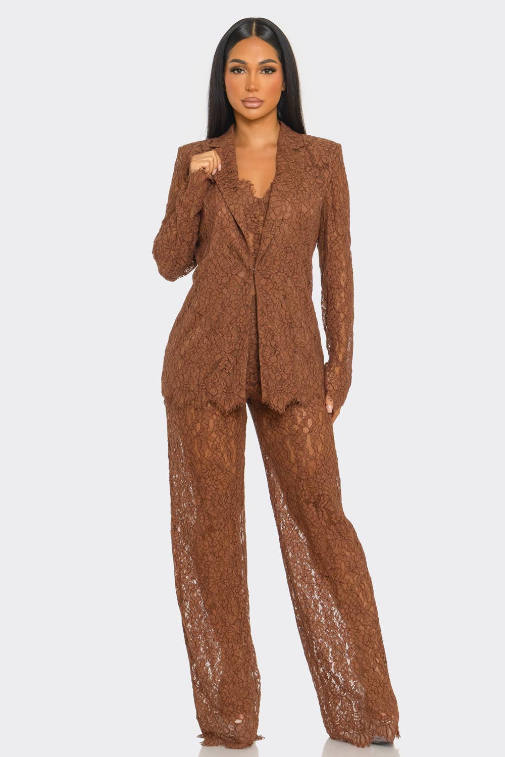 3PCS LACE BLAZER SET